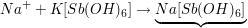 $ Na^++K[Sb(OH)_6]\to \underbrace{Na[Sb(OH)_6]}_{ $